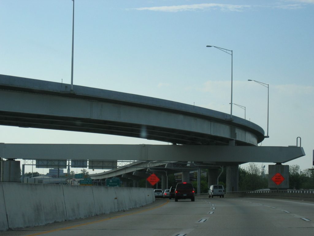 Awkward supports necessary to allow traffic flow